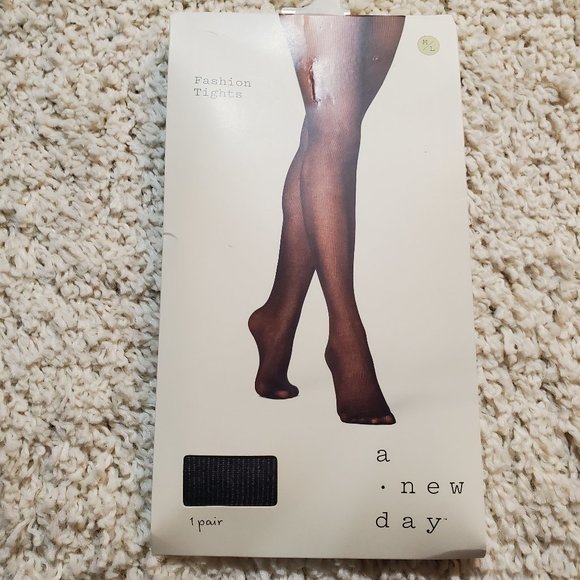 A New Day Fashion Tights Black M/L